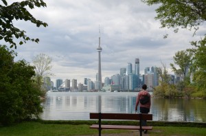 That's me looking at Toronto from the Toronto Islands. (Photo by Laura Miner.)